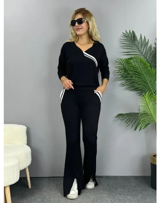 Modern V Yakalı İki Parça Takım