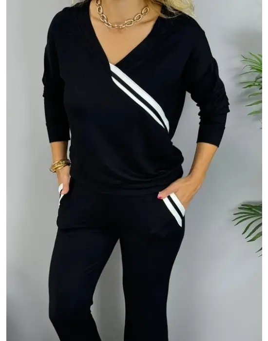 Modern V Yakalı İki Parça Takım