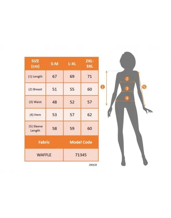 Kadın Uzun Kollu V Yakalı Waffle Bluz