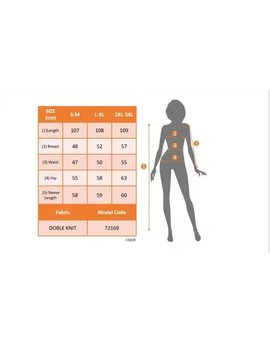 Kadın Uzun Kollu V Yakalı Yandan Yırtmaçlı Iki Iplik Midi Elbise
