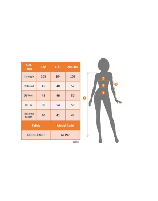 Kadın Uzun Kollu V Yakalı Yanlardan Yırtmaçlı Viskon Iki Iplik Midi Elbise