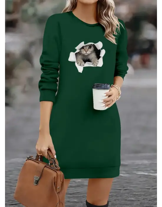 Omarı Şık ve Rahat Kadın Kısa Elbise