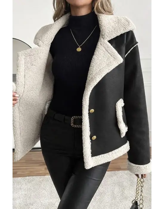 Çarpıcı Kadın Süet Ceket