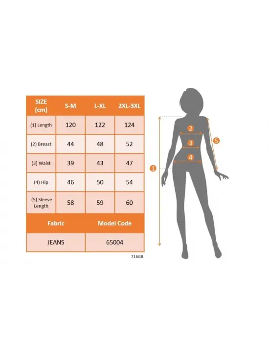 Kadın Uzun Kollu Yakalı önden Düğmeli Midi Kot Elbise