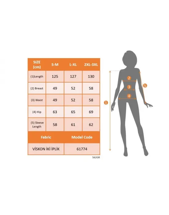 Kadın Uzun Kollu Yakalı önden Fermuarlı Uzun Viskon Iki Iplik Elbise
