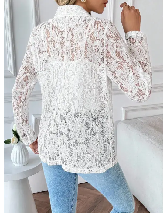 Zarif Dantelli Kadın Ceket