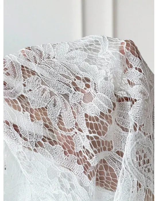 Kadın Uzun Kollu Yakalı önü Açık Dantelli Ceket