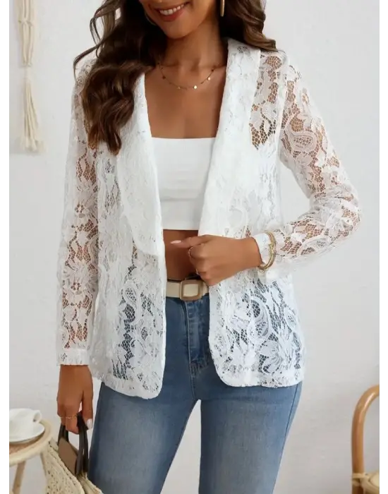 Zarif Dantelli Kadın Ceket