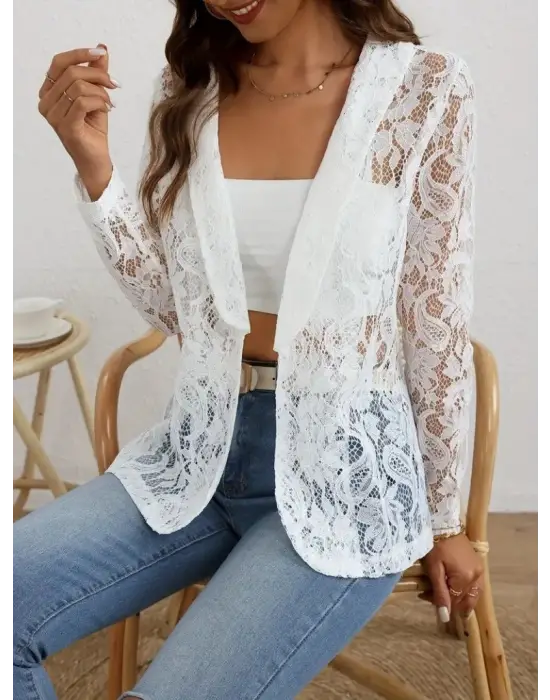 Zarif Dantelli Kadın Ceket