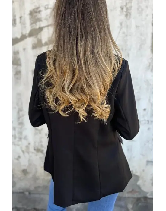 Kadın Uzun Kollu Yakalı önü Açık Leopar Desen Detaylı Astarlı Atlas Ceket