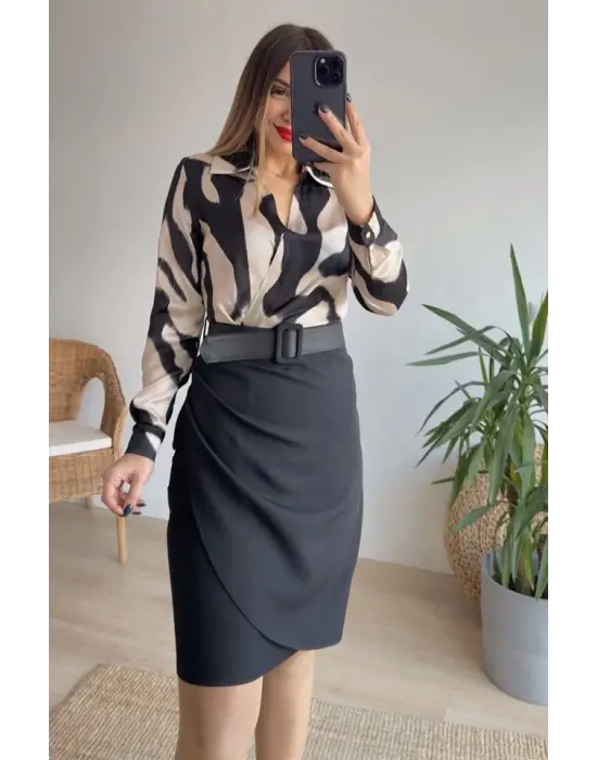 Omarı Elegant Kadın Dalgıç Eteği Elbise