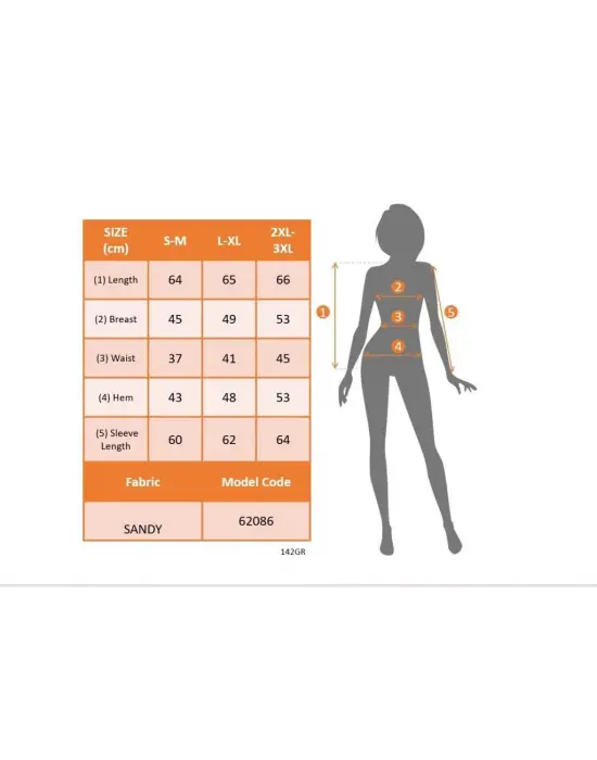 Kadın Uzun Kollu Yarı Balıkçı Yaka Taşlı Sandy Bluz