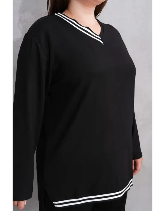 Kadın Yeni Sezon Uzun Kollu Ribana Detay Ikili Takım