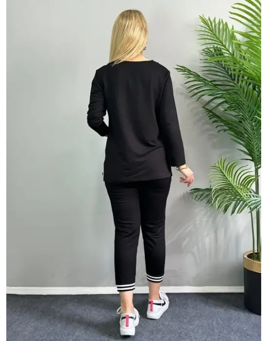 Kadın Yeni Sezon Uzun Kollu Ribana Detay Ikili Takım