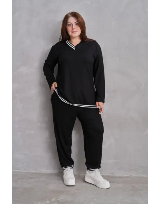 Kadın Yeni Sezon Uzun Kollu Ribana Detay Ikili Takım