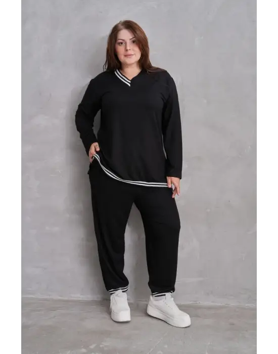 Kadın Yeni Sezon Uzun Kollu Ribana Detay Ikili Takım