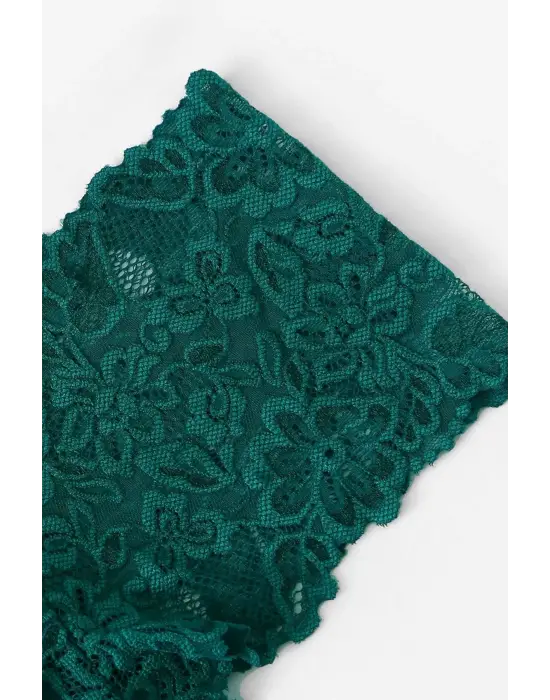 Omarı Yeşil Şık Sütyen Külot Takımı