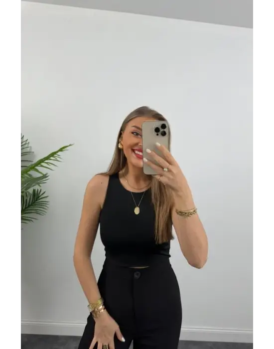 Kadın Yüksek Bel Atlas Kumaş Palazzo Pantolon