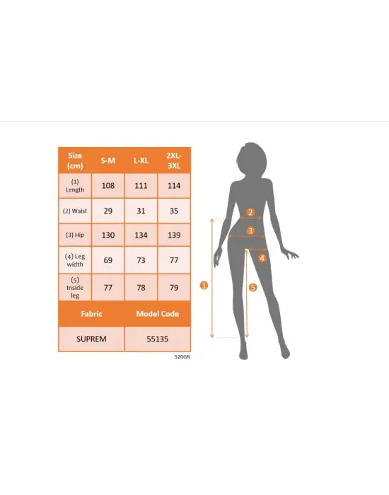 Kadın Yüksek Bel Beli Lastikli Desenli Geniş Paçalı Süprem Pantolon