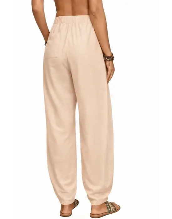 Kadın Yüksek Bel Cep Detaylı Pantolon