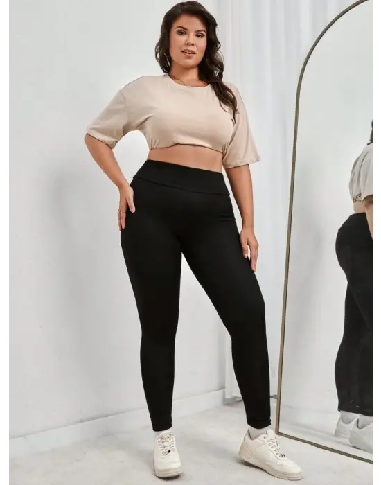 Kadın Yüksek Bel Dalgıç Spor Tayt