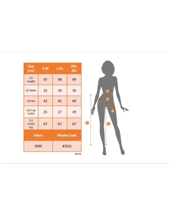 Kadın Yüksek Bel Dantel Detaylı Deri Tayt