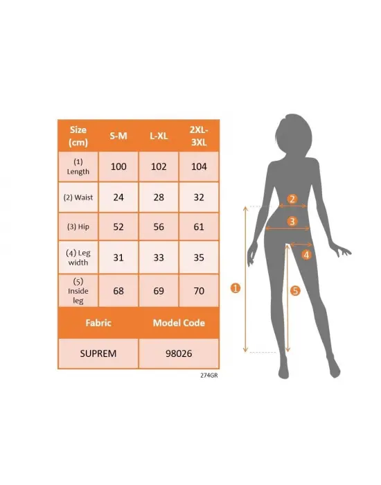 Omarı Yüksek Bel Desenli Kadın Süprem Pantolon