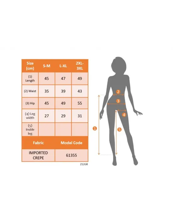 Kadın Yüksek Bel Düğmeli Asimetrik Kesim Cepli Kısa Ithal Krep şort Etek