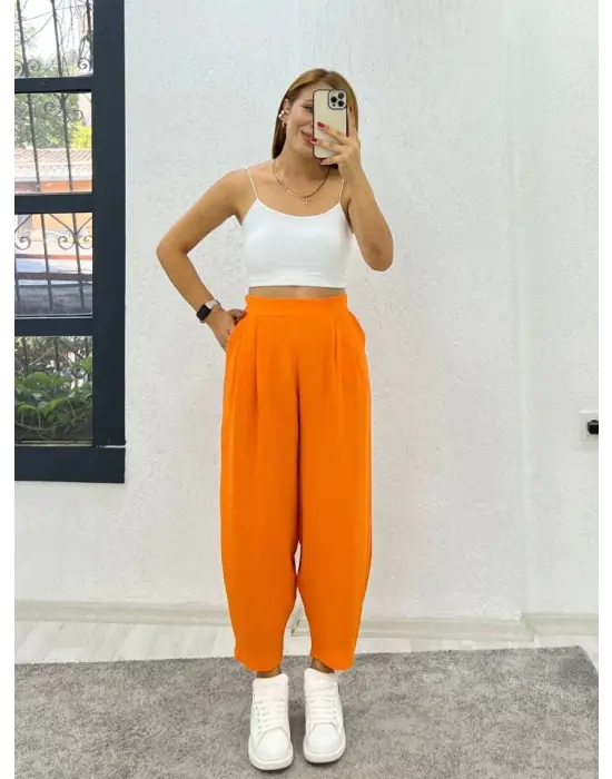 Omarı Yüksek Bel Hürrem Pantolon