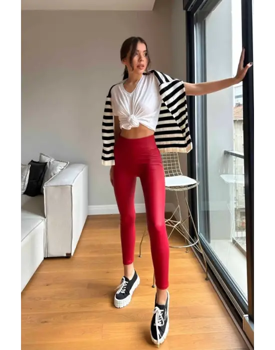 Kadın Yüksek Bel Içi şardonlu Fırsat ürün Toparlayıcı Tayt