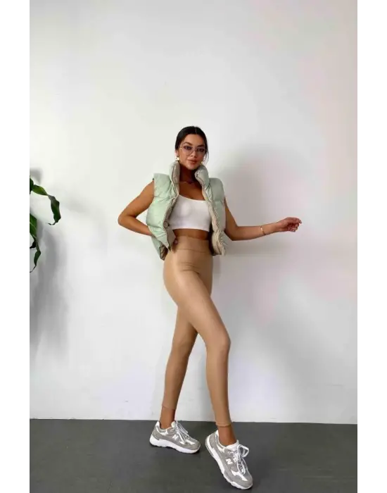 Kadın Yüksek Bel Içi şardonlu Fırsat ürün Toparlayıcı Tayt