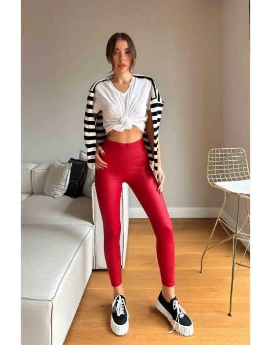 Kadın Yüksek Bel Içi şardonlu Fırsat ürün Toparlayıcı Tayt