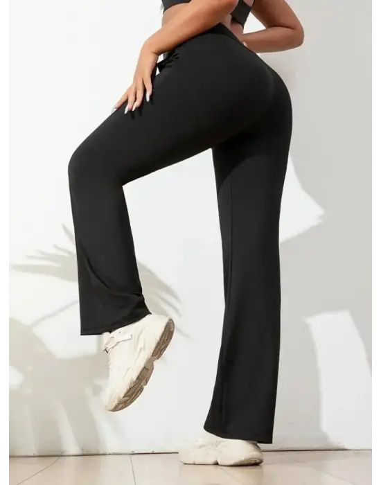 Kadın Yüksek Bel Ispanyol Paça Dalgıç Pantolon