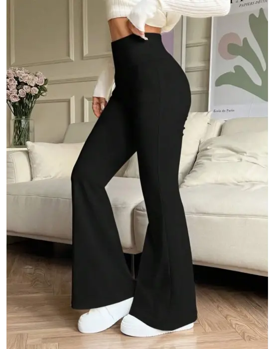 Kadın Yüksek Bel Ispanyol Paçalı Pantolon