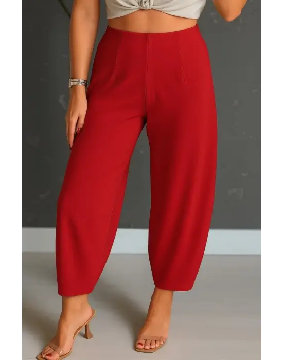 Kadın Yüksek Bel Krep Pantolon
