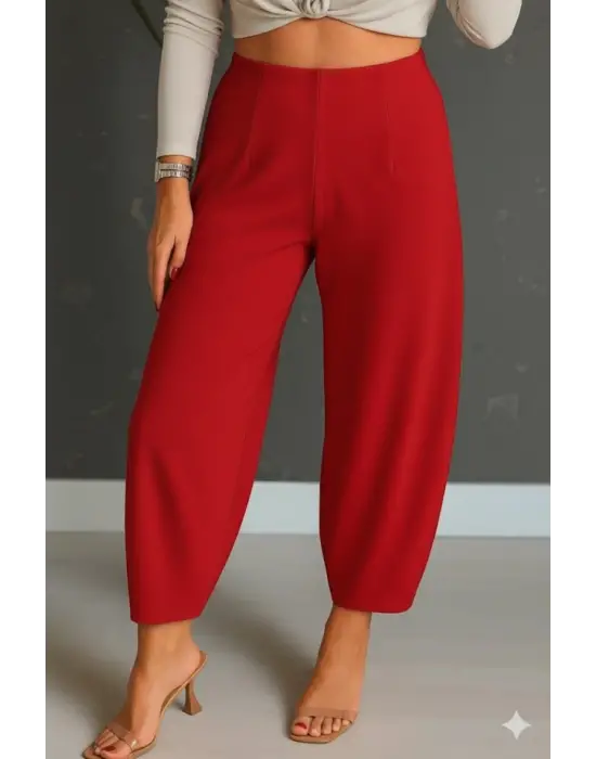 Kadın Yüksek Bel Krep Pantolon