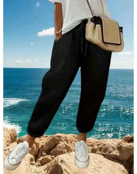 Omarı Yüksek Bel Detaylı Aerobin Pantolon