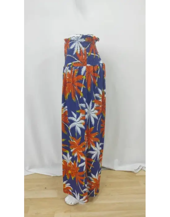 Omarı Yüksek Bel Desenli Suprem Pantolon