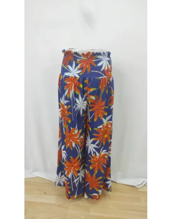 Omarı Yüksek Bel Desenli Suprem Pantolon