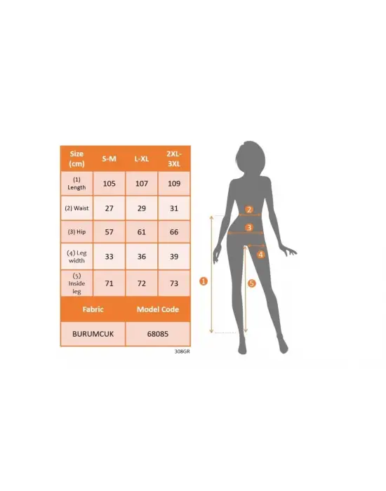 Omarı Yüksek Bel Desenli Bürümcük Pantolon