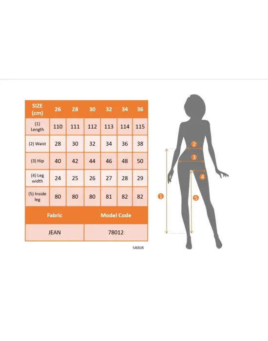 Omarı Yüksek Bel Ispanyol Paça Denim Pantolon