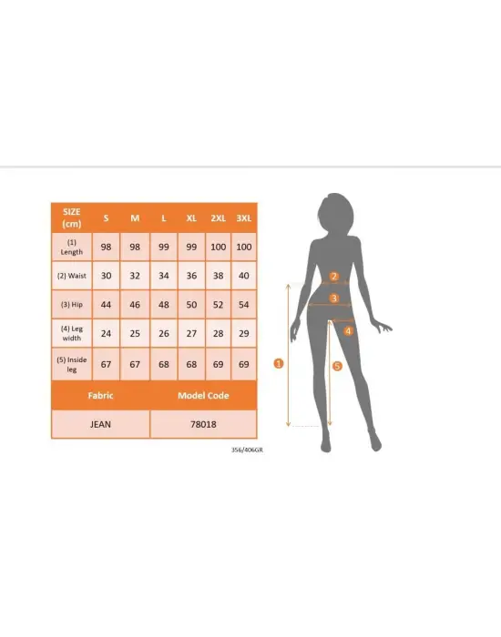 Kadın Yüksek Bel önden Düğmeli Jean Pantolon