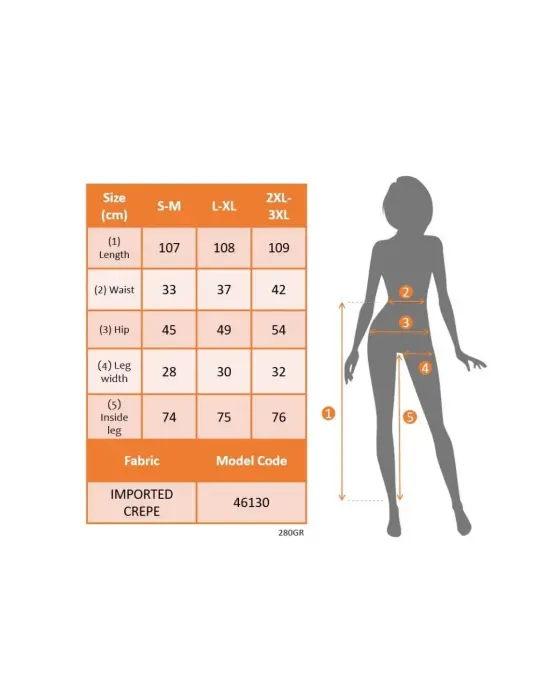 Kadın Yüksek Bel önden Düğmeli Uzun Paçaya Doğru Geniş Ithal Krep Pantolon