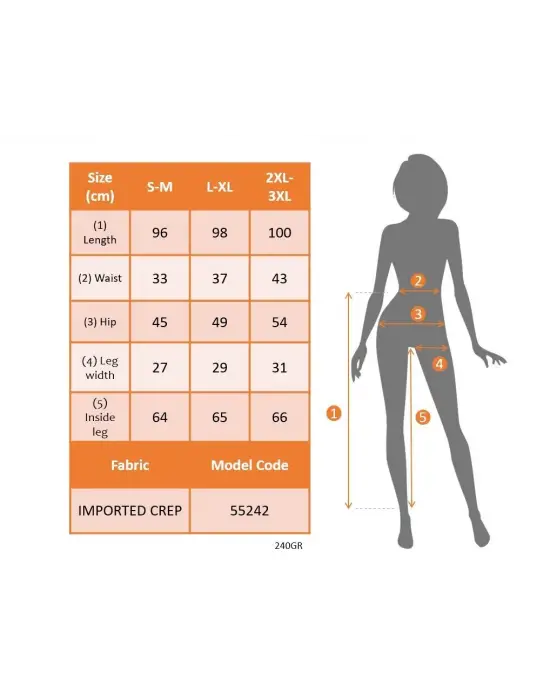 Kadın Yüksek Bel önden Nervürlü Ve Fermuarlı Yandan Dantelli Ithal Krep Pantolon