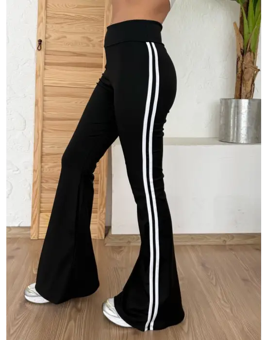 Omarı Şık Kadın Yüksek Bel Ispanyol Paçalı Pantolon