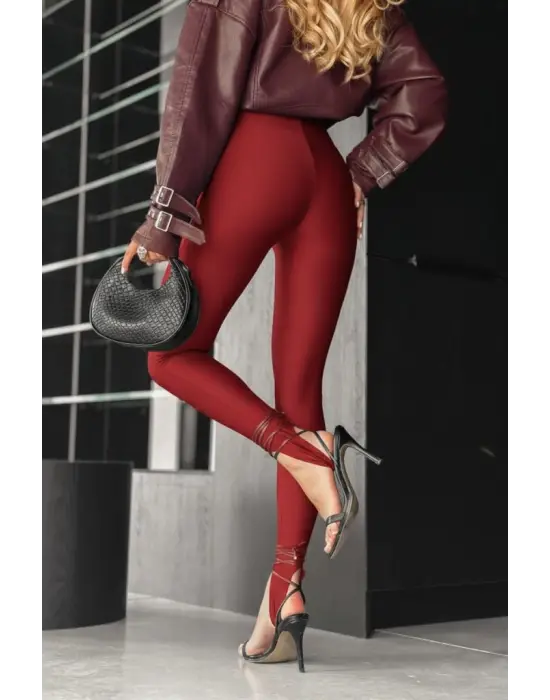 Kadın Yüksek Bel Topuk Altından Geçmeli Dalgıç Tayt