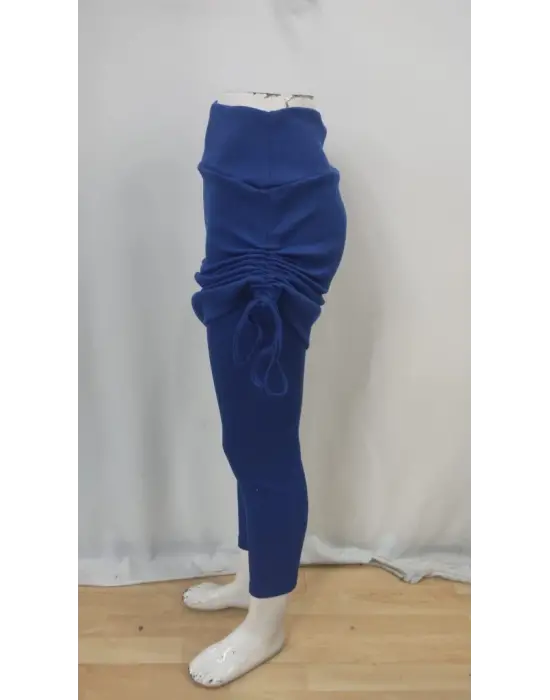 Kadın Yüksek Bel Yandan Büzgülü Alttan Uzun Kaşkorse Tayt Etek