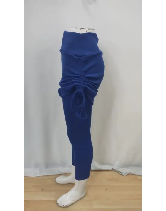 Kadın Yüksek Bel Yandan Büzgülü Alttan Uzun Kaşkorse Tayt Etek