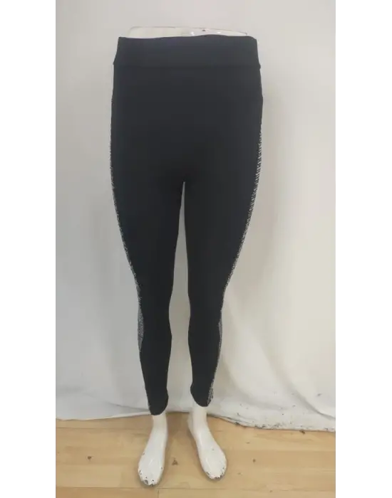 Kadın Yüksek Bel Yarı şerit Pul Payetli Dalgıç Tayt