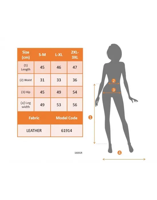 Kadın Yüksek Belli Yandan çivili Mini Deri Etek